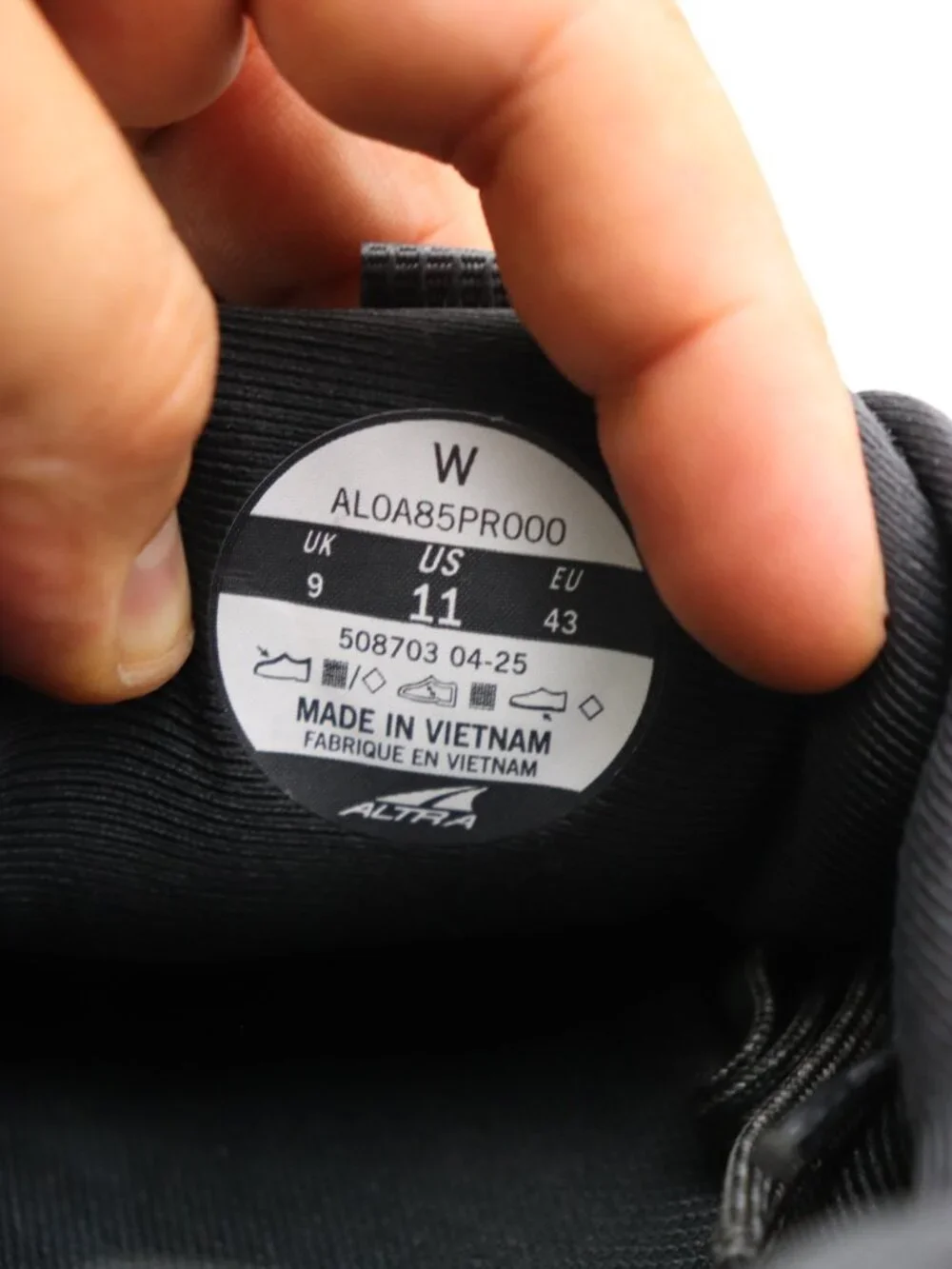 Altra Lone Peak 9 Black Trail Shoes Women's Size 11 Sneakers AL0A85PR000